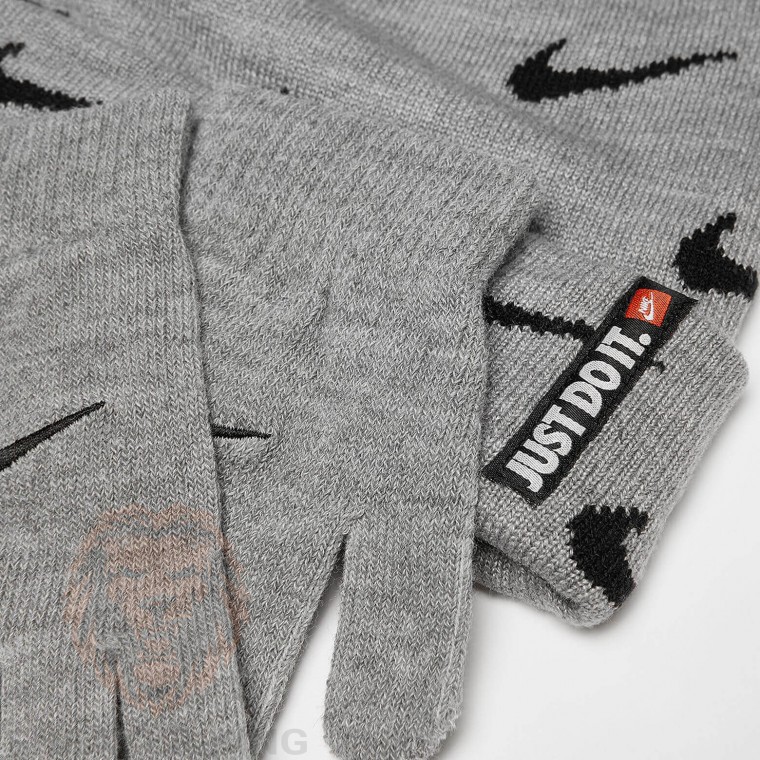 Шапка та рукавиці набір Nike 2pack swoosh repeat beanie set 9A2988-042